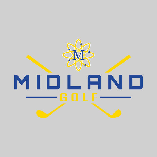 Midland Chemics - Golf - School Name with Crossed Clubs