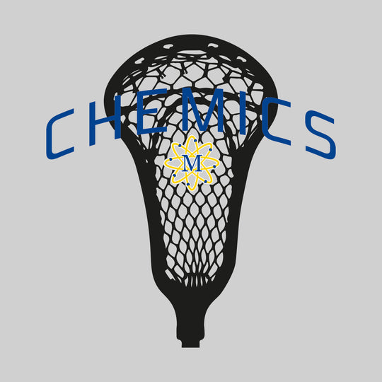 Midland Chemics - Lacrosse - Arched Chemics Over Lacrosse Stick with Logo