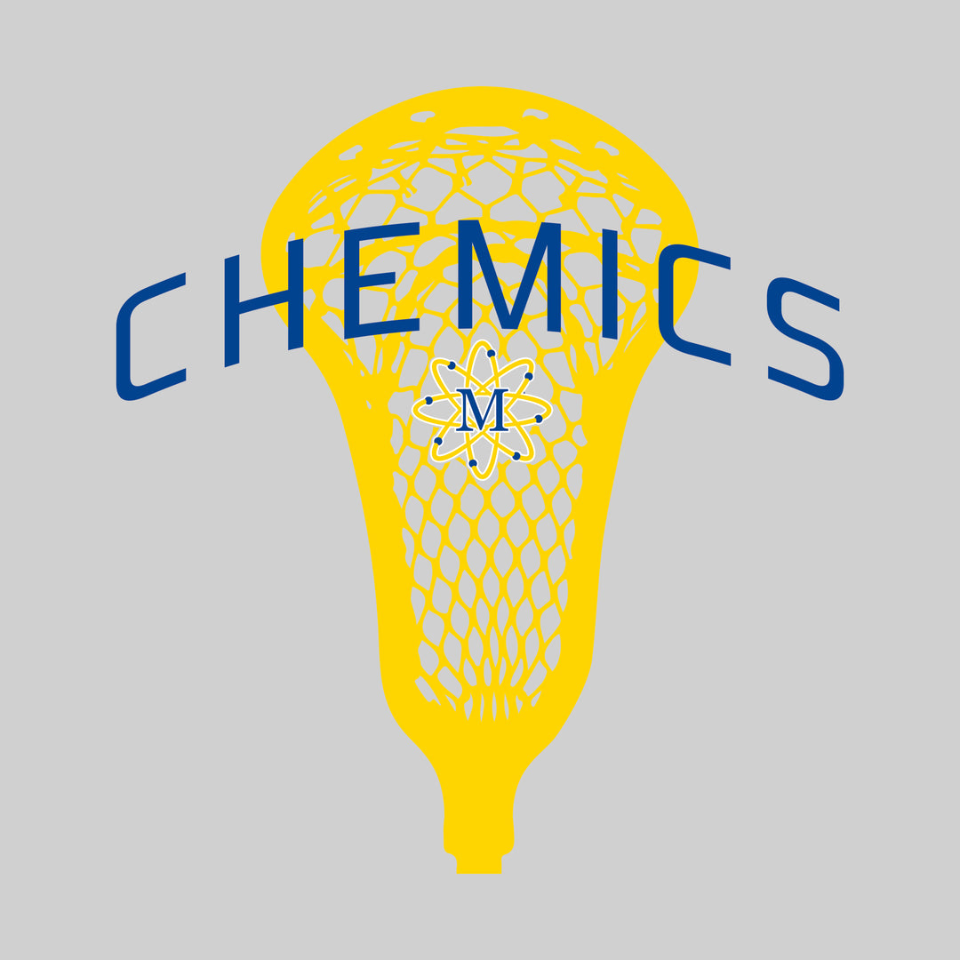 Midland Chemics - Lacrosse - Arched Chemics Over Lacrosse Stick with Logo