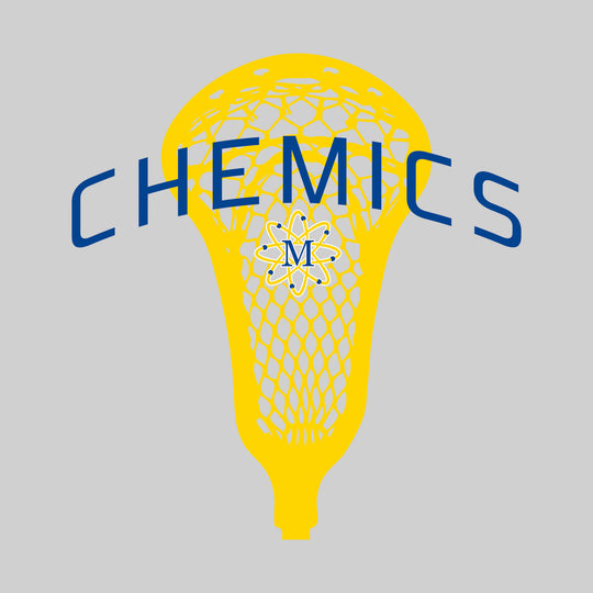 Midland Chemics - Lacrosse - Arched Chemics Over Lacrosse Stick with Logo