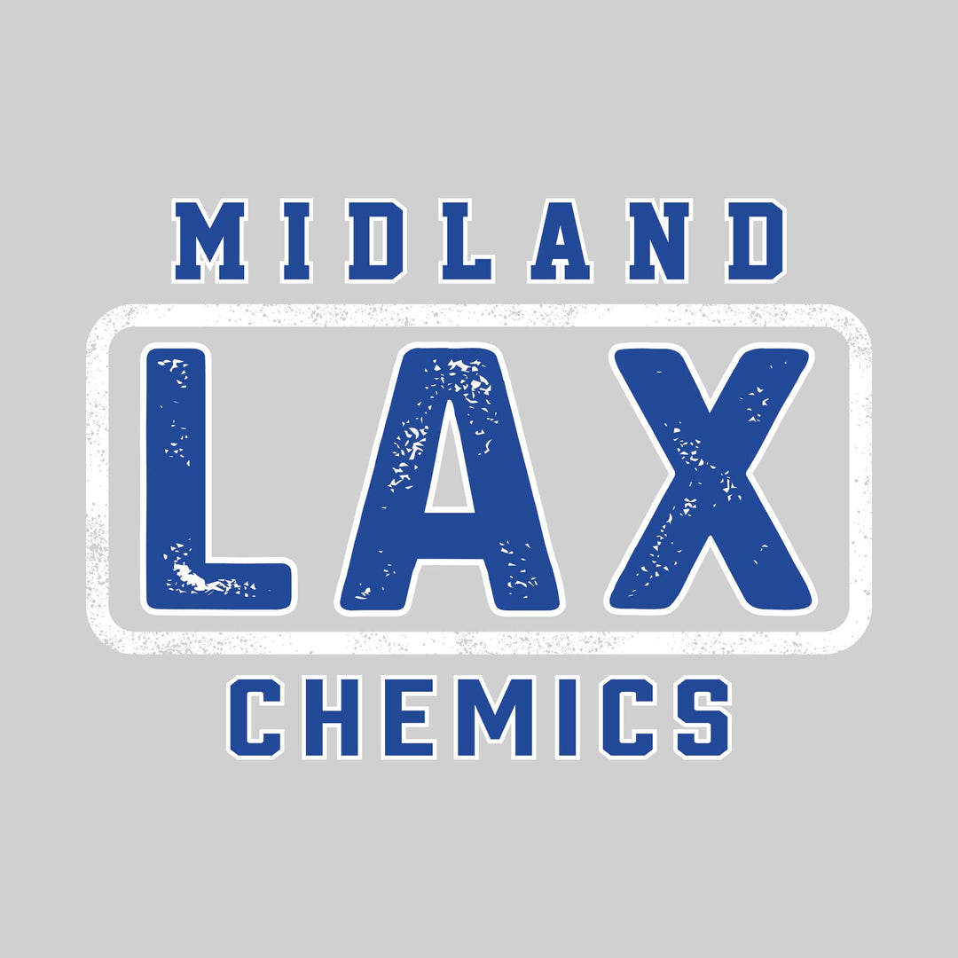 Midland Chemics - Lacrosse - Midland Framed LAX with Mascot Name - Distressed