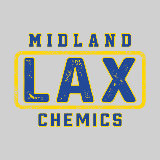 Midland Chemics - Lacrosse - Midland Framed LAX with Mascot Name - Distressed