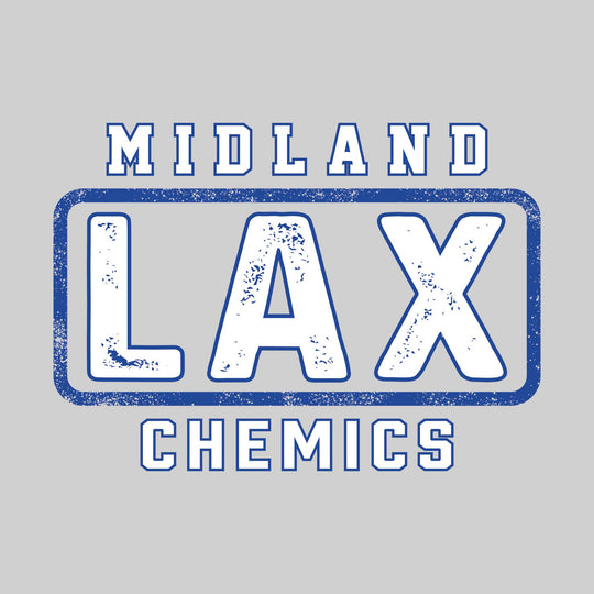 Midland Chemics - Lacrosse - Midland Framed LAX with Mascot Name - Distressed