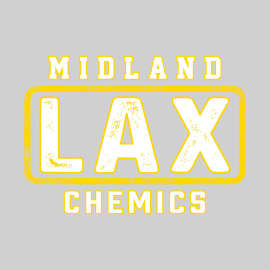 Midland Chemics - Lacrosse - Midland Framed LAX with Mascot Name - Distressed