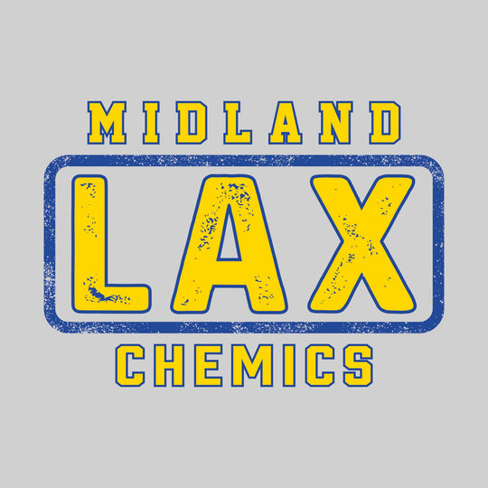 Midland Chemics - Lacrosse - Midland Framed LAX with Mascot Name - Distressed