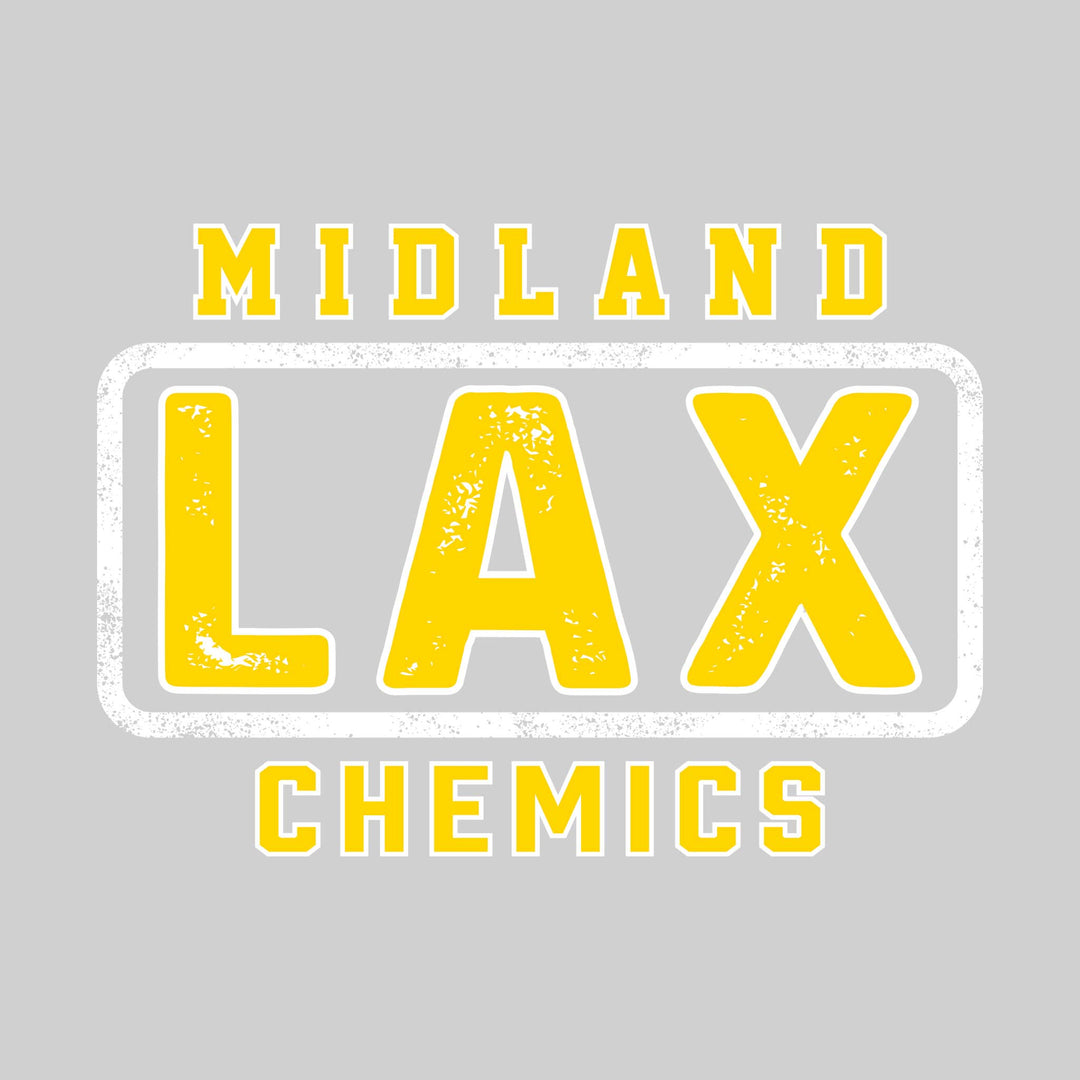 Midland Chemics - Lacrosse - Midland Framed LAX with Mascot Name - Distressed
