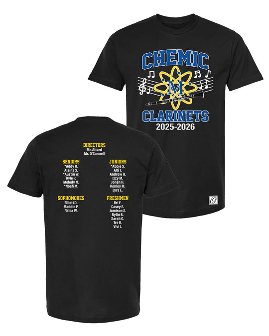 Adult - Midland Chemics Clarinets - Tultex Ringspun Jersey Cotton Short Sleeve Tee