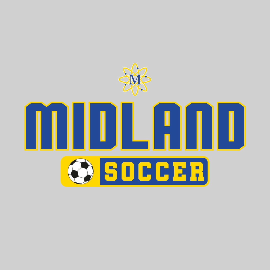Midland Chemics - Soccer - Mascot with School Name Over Soccer