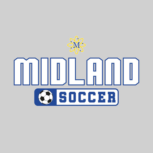 Midland Chemics - Soccer - Mascot with School Name Over Soccer