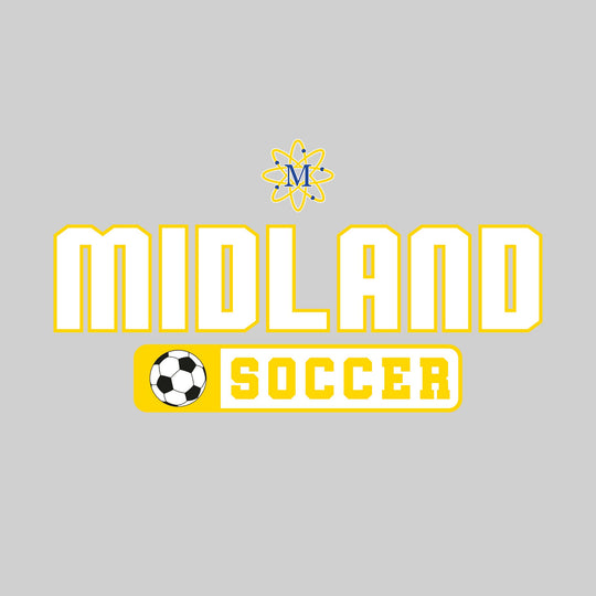 Midland Chemics - Soccer - Mascot with School Name Over Soccer