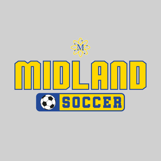 Midland Chemics - Soccer - Mascot with School Name Over Soccer