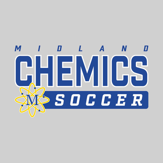Midland Chemics - Soccer - Outlined Mascot Name with Mascot &amp; Soccer