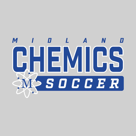 Midland Chemics - Soccer - Outlined Mascot Name with Mascot &amp; Soccer