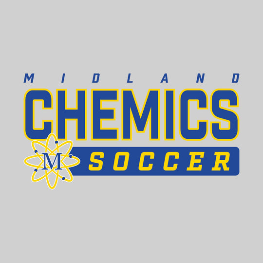 Midland Chemics - Soccer - Outlined Mascot Name with Mascot &amp; Soccer