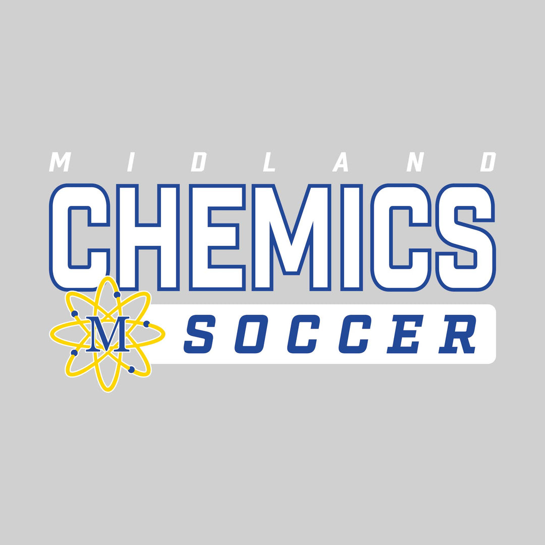 Midland Chemics - Soccer - Outlined Mascot Name with Mascot &amp; Soccer