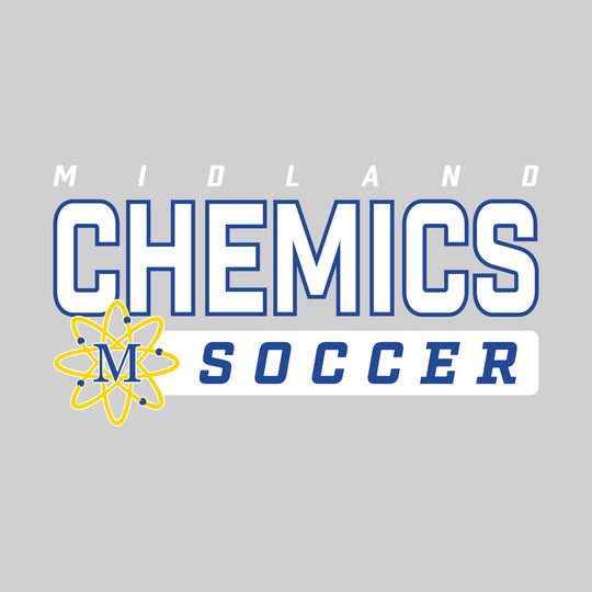 Midland Chemics - Soccer - Outlined Mascot Name with Mascot &amp; Soccer
