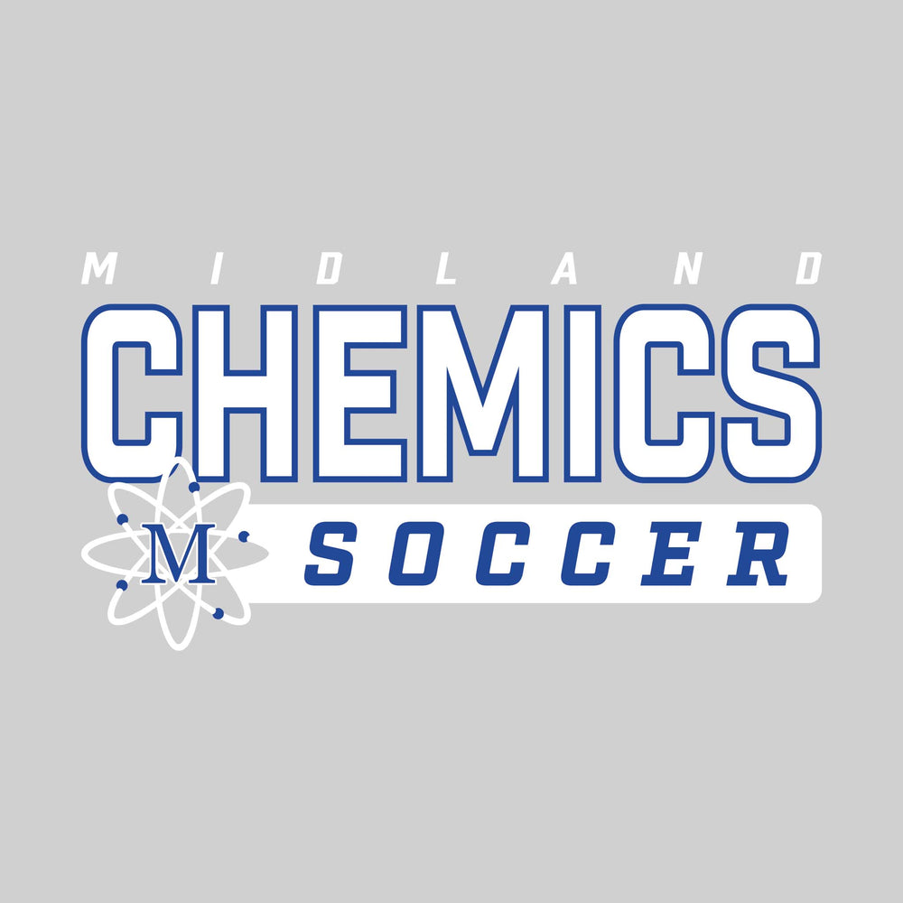 Midland Chemics - Soccer - Outlined Mascot Name with Mascot & Soccer