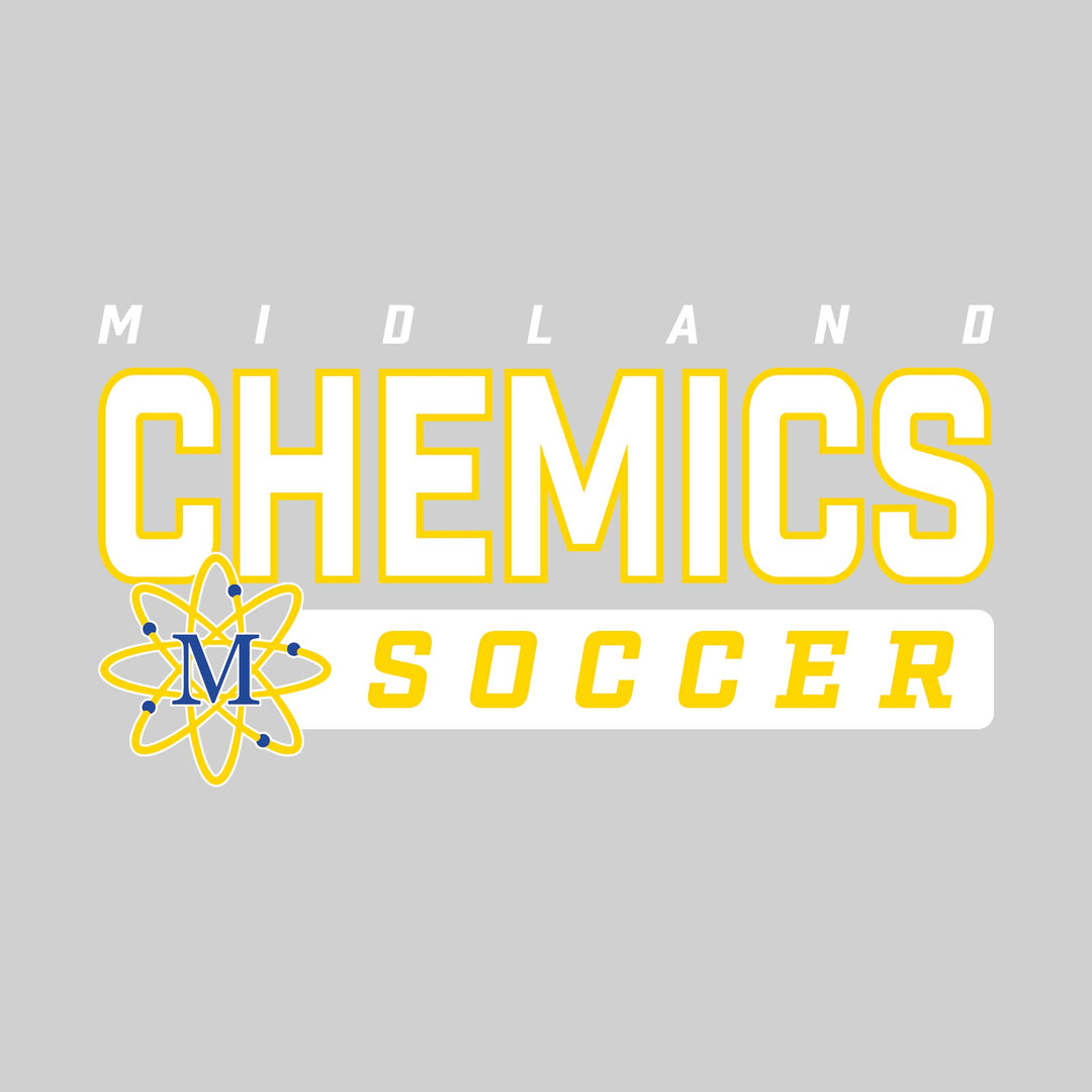 Midland Chemics - Soccer - Outlined Mascot Name with Mascot &amp; Soccer