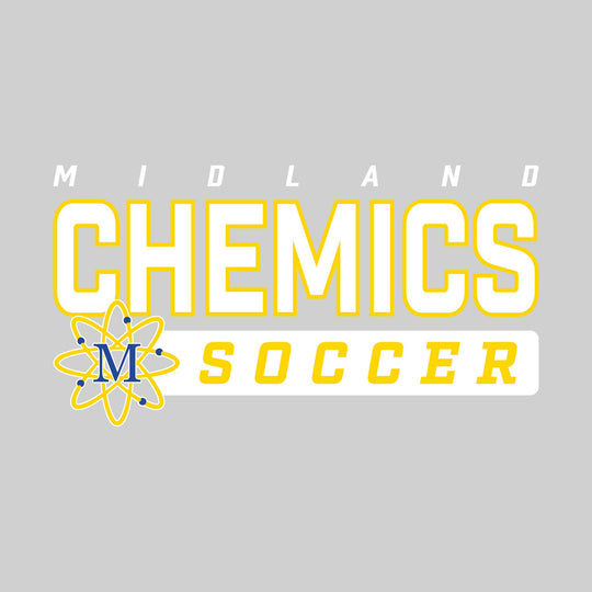 Midland Chemics - Soccer - Outlined Mascot Name with Mascot &amp; Soccer