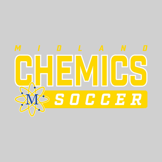 Midland Chemics - Soccer - Outlined Mascot Name with Mascot &amp; Soccer