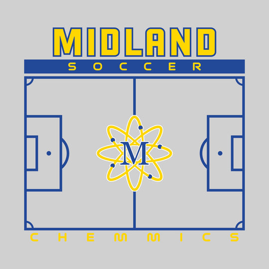 Midland Chemics - Soccer - Pitch Lines with School Name &amp; Mascot