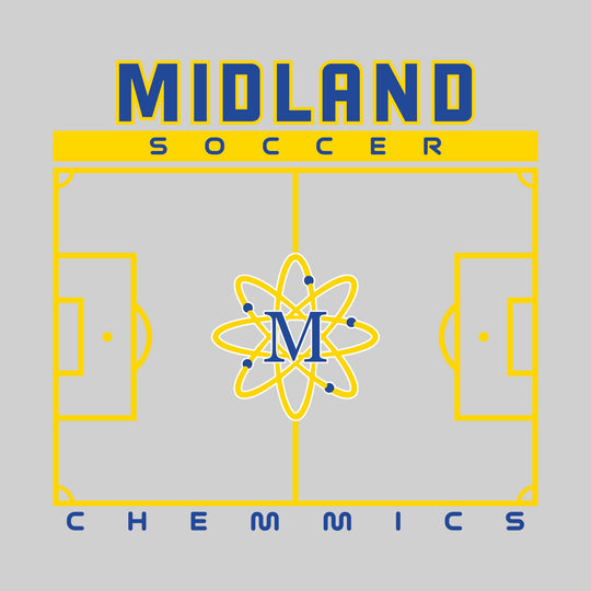 Midland Chemics - Soccer - Pitch Lines with School Name &amp; Mascot