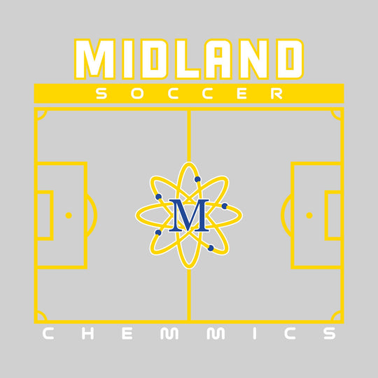 Midland Chemics - Soccer - Pitch Lines with School Name &amp; Mascot