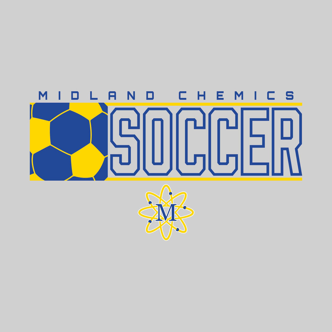 Midland Chemics - Soccer - School Name with Squared Soccer Ball &amp; Mascot