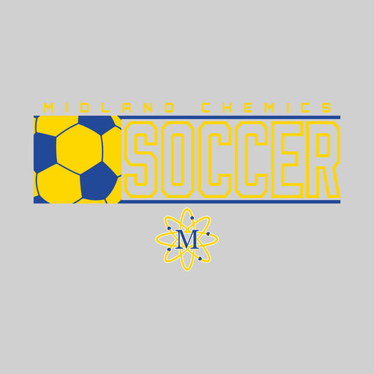 Midland Chemics - Soccer - School Name with Squared Soccer Ball &amp; Mascot