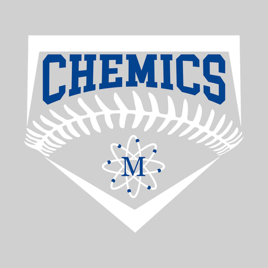 Midland Chemics - Softball - Home Plate with Stitches & Mascot