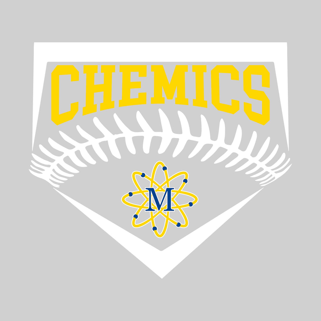 Midland Chemics - Softball - Home Plate with Stitches & Mascot
