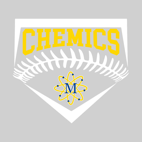 Midland Chemics - Softball - Home Plate with Stitches & Mascot