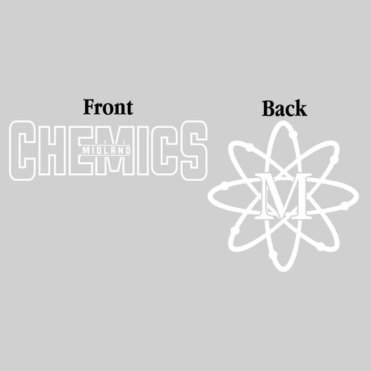 Midland Chemics - Spirit Wear - Black & White - Mascot Name with Back Mascot