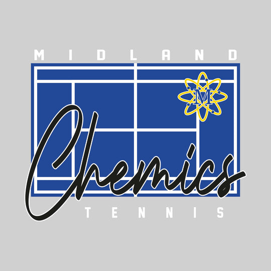 Midland Chemics - Tennis - Tennis Court with School Name and Mascot
