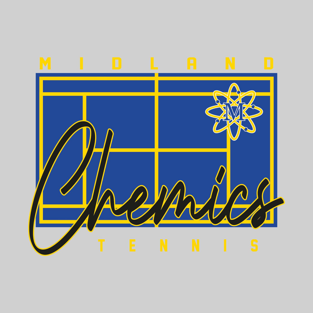 Midland Chemics - Tennis - Tennis Court with School Name and Mascot