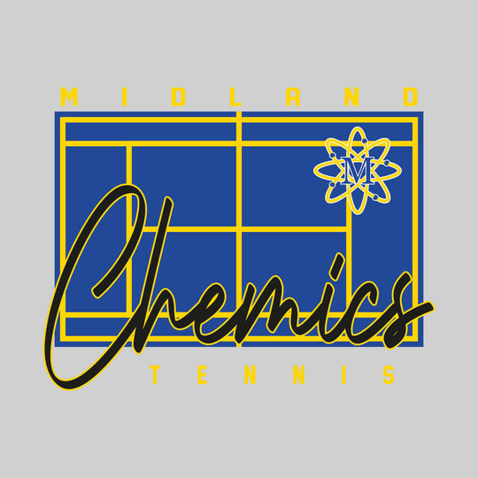 Midland Chemics - Tennis - Tennis Court with School Name and Mascot