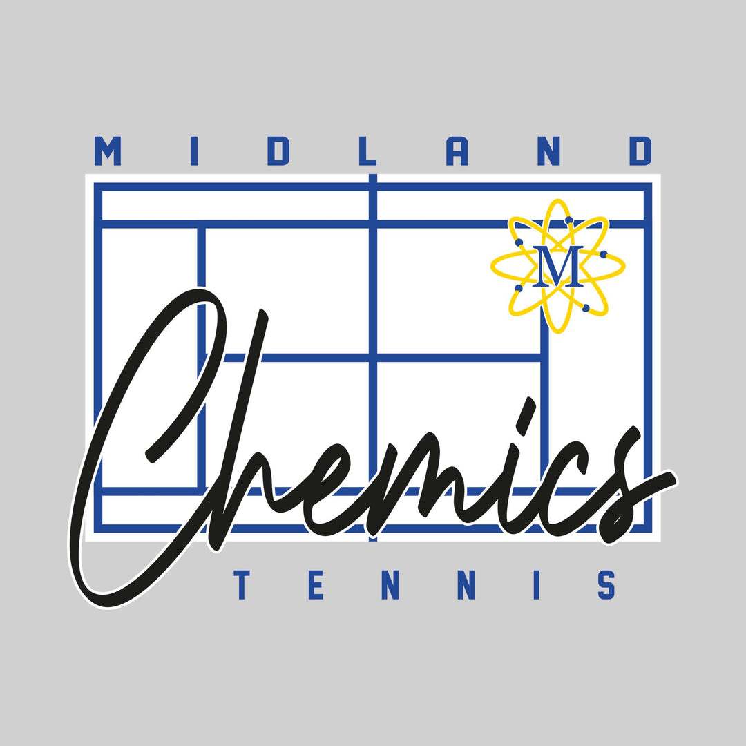 Midland Chemics - Tennis - Tennis Court with School Name and Mascot
