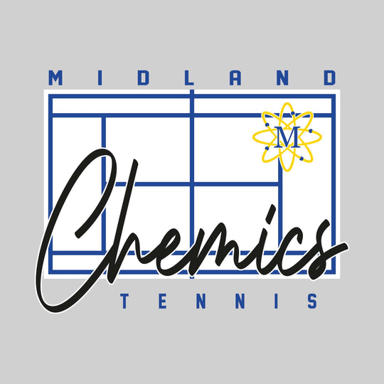 Midland Chemics - Tennis - Tennis Court with School Name and Mascot