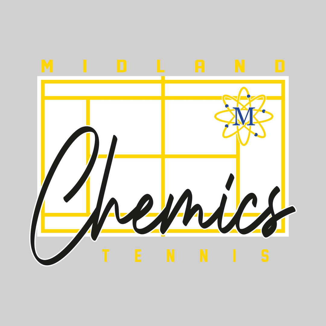 Midland Chemics - Tennis - Tennis Court with School Name and Mascot