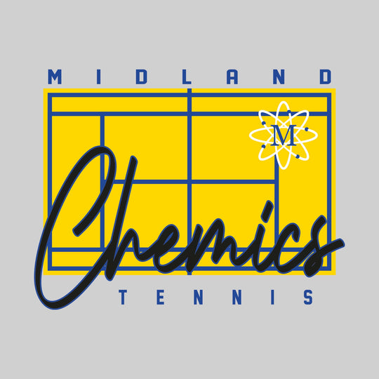 Midland Chemics - Tennis - Tennis Court with School Name and Mascot