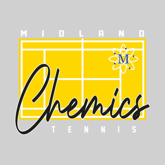 Midland Chemics - Tennis - Tennis Court with School Name and Mascot
