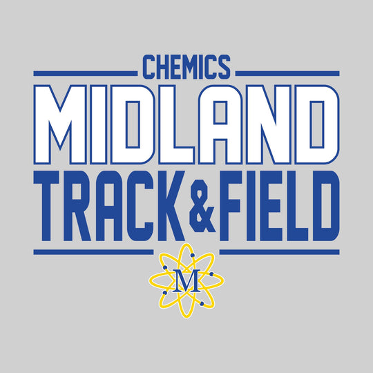 Midland Chemics - Track &amp; Field - Bracketed School Name with Lower Mascot