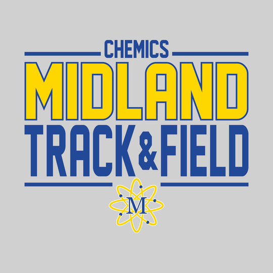 Midland Chemics - Track &amp; Field - Bracketed School Name with Lower Mascot