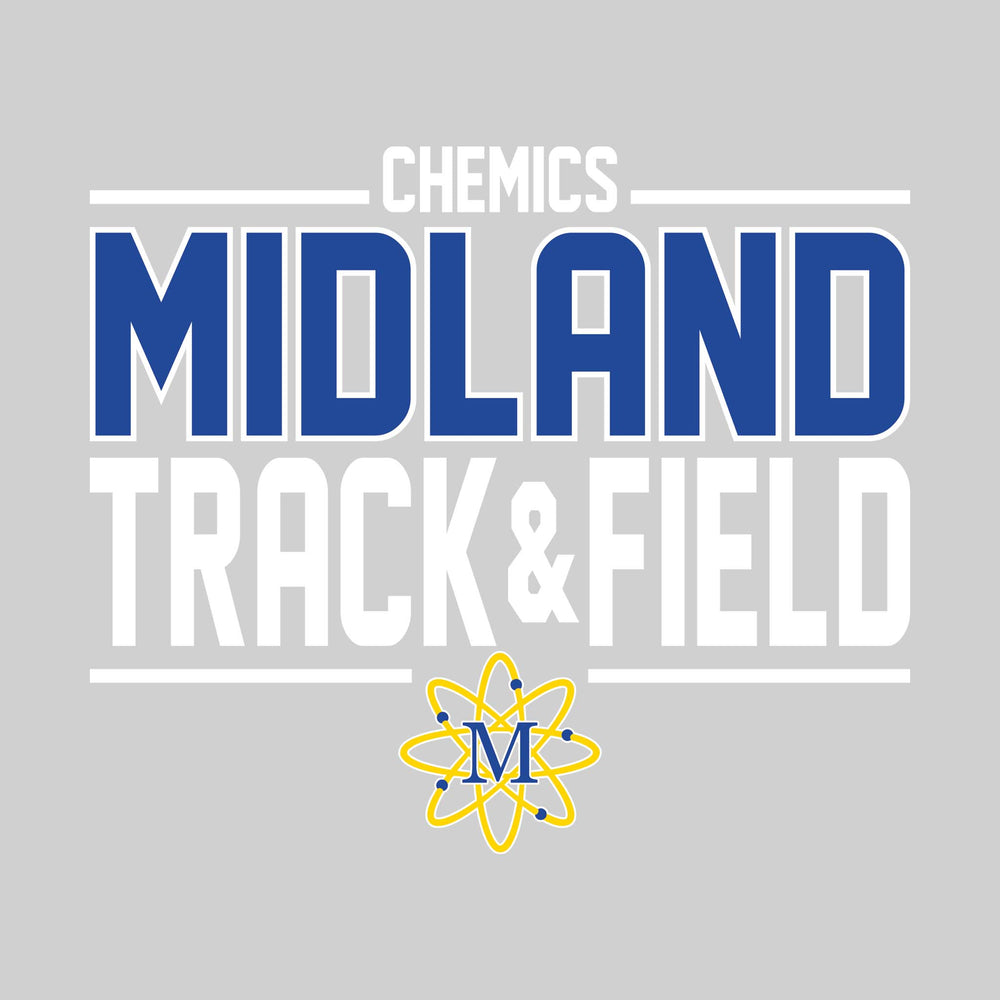 Midland Chemics - Track & Field - Bracketed School Name with Lower Mascot