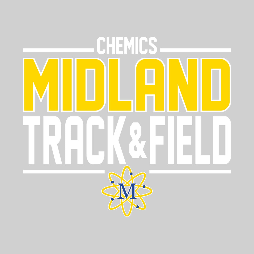 Midland Chemics - Track &amp; Field - Bracketed School Name with Lower Mascot
