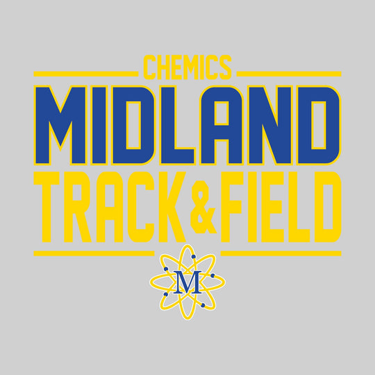 Midland Chemics - Track &amp; Field - Bracketed School Name with Lower Mascot