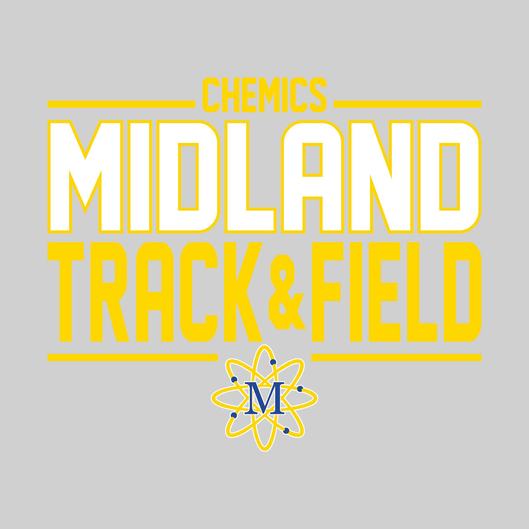 Midland Chemics - Track &amp; Field - Bracketed School Name with Lower Mascot