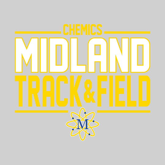 Midland Chemics - Track &amp; Field - Bracketed School Name with Lower Mascot