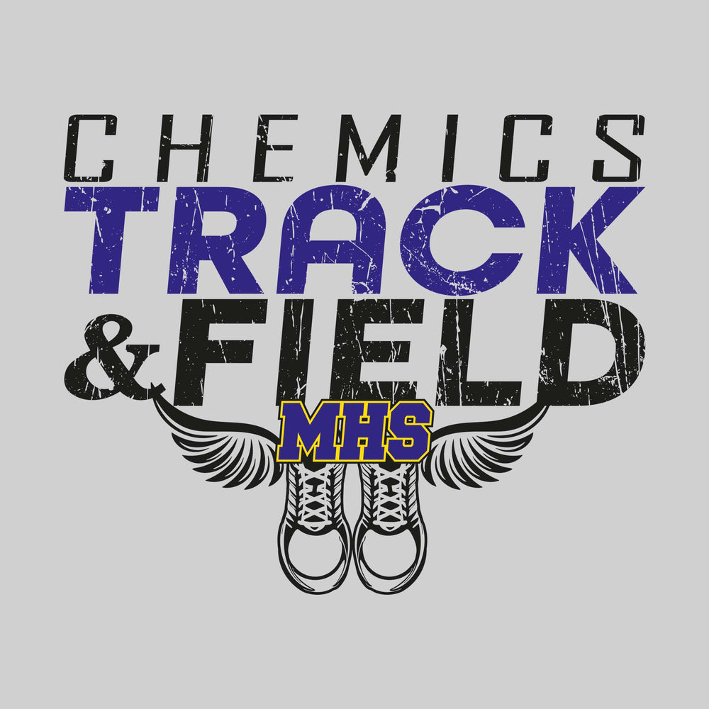 Midland Chemics - Track & Field - Slanted Text with Winged Shoes