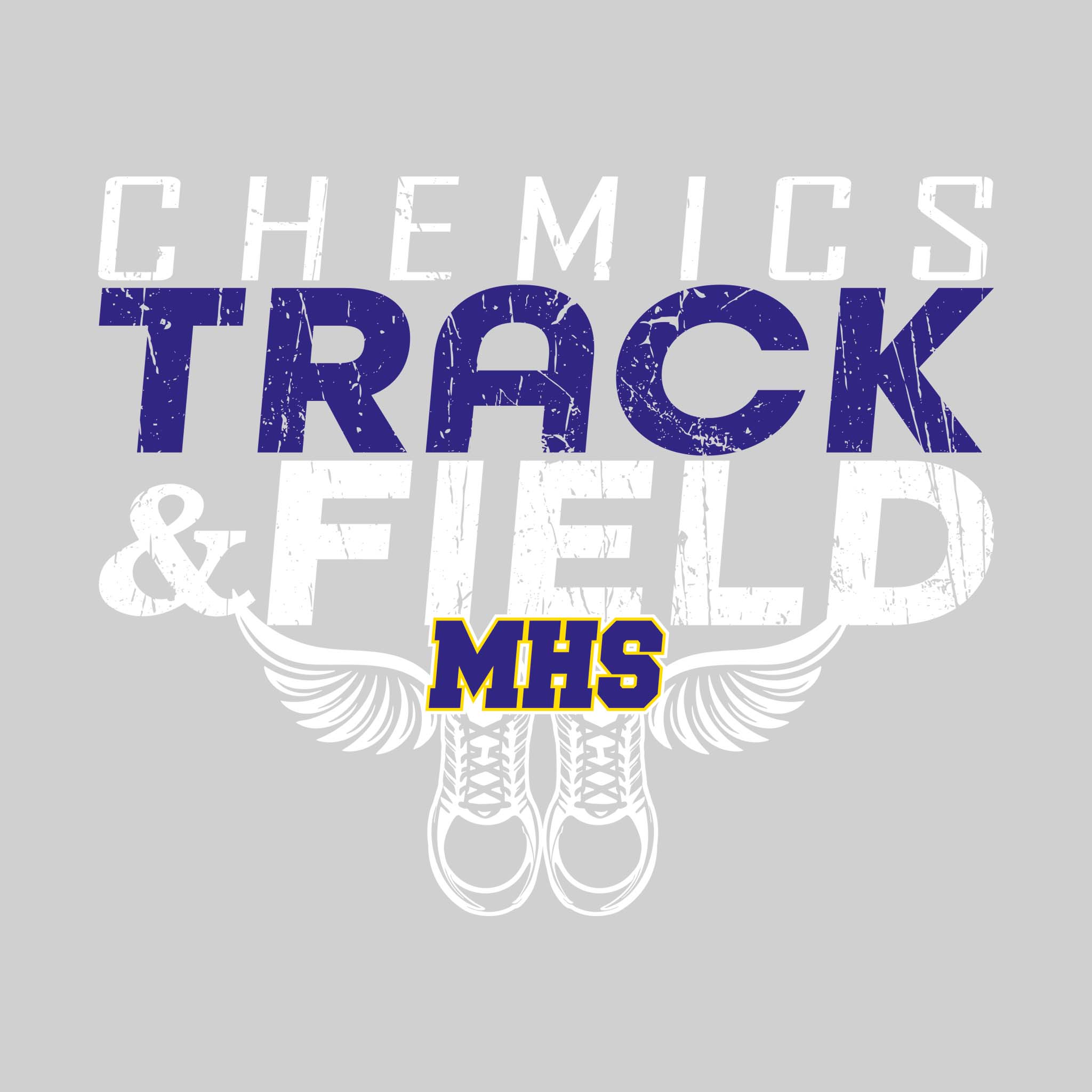 Midland Chemics - Track & Field - Slanted Text with Winged Shoes ...